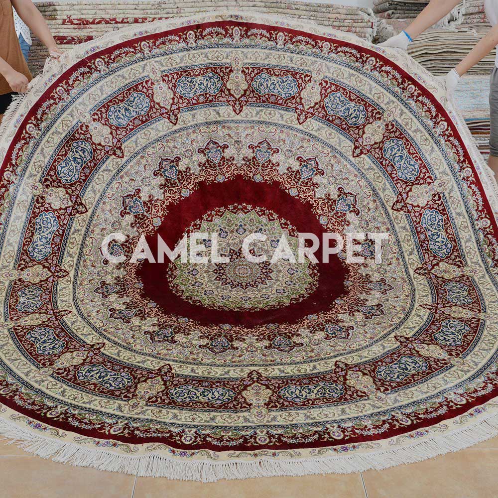 Hand Knotted 8 Ft Round Area Rugs, Round Area Rugs 8 Ft